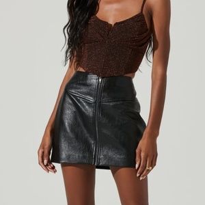 ASTR New Faux Leather Mini Skirt